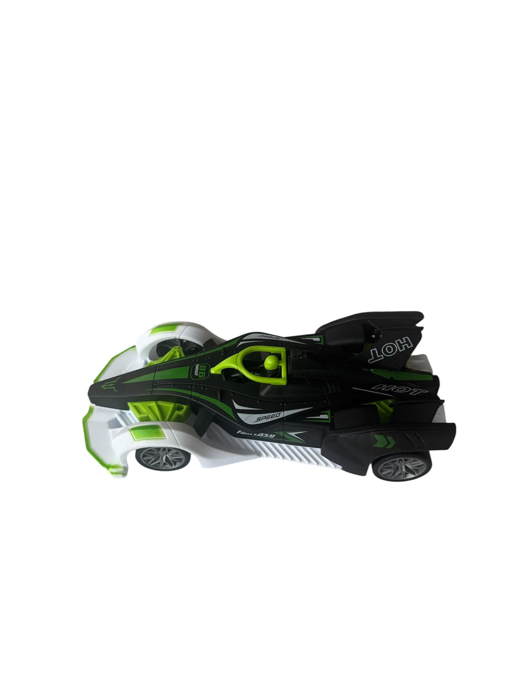 Mașină de Curse cu Telecomandă Sport Racer, Lumini, Direcție Reglabilă, 3+ Ani, Verde și Negru