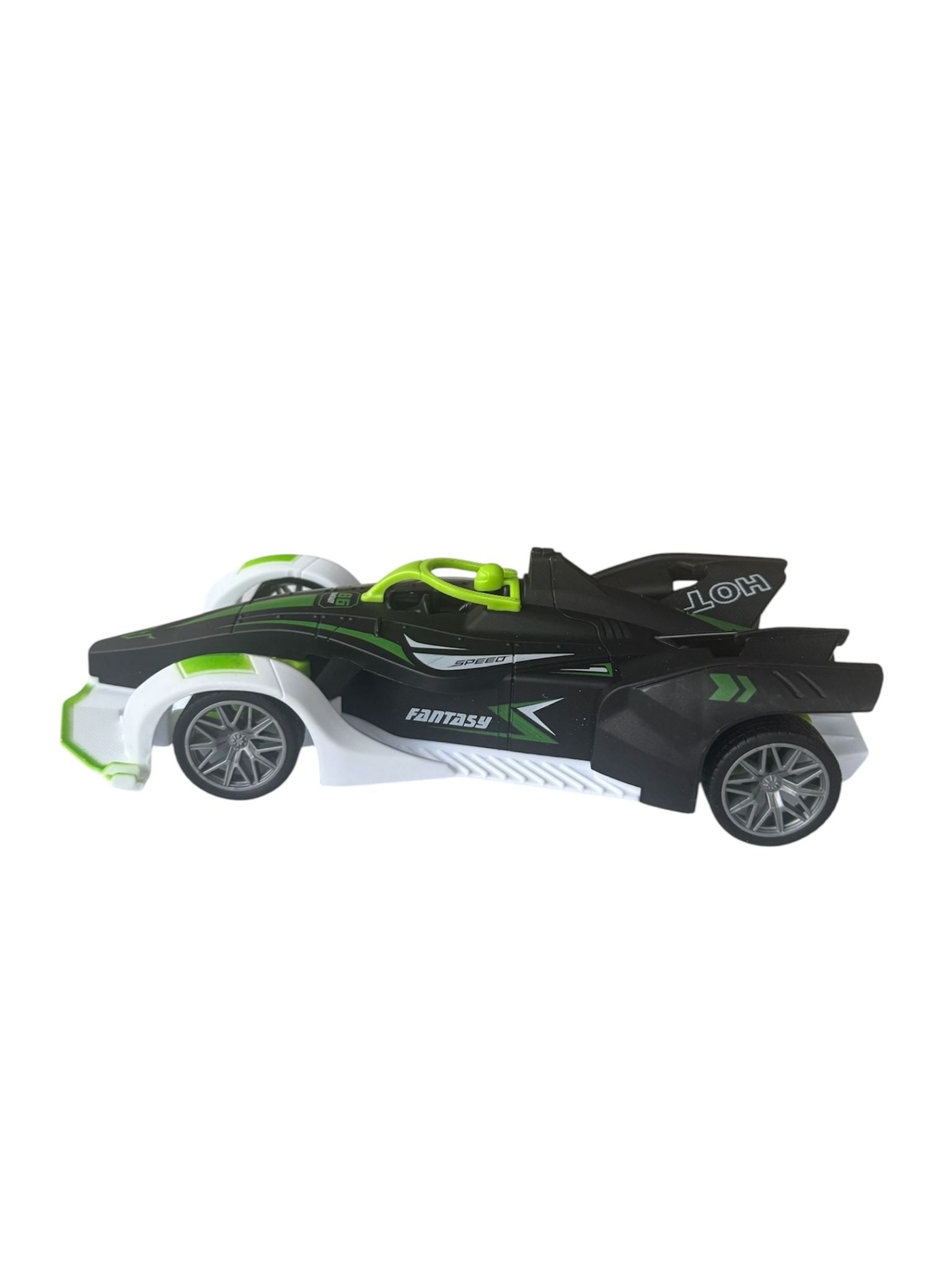 Mașină de Curse cu Telecomandă Sport Racer, Lumini, Direcție Reglabilă, 3+ Ani, Verde și Negru
