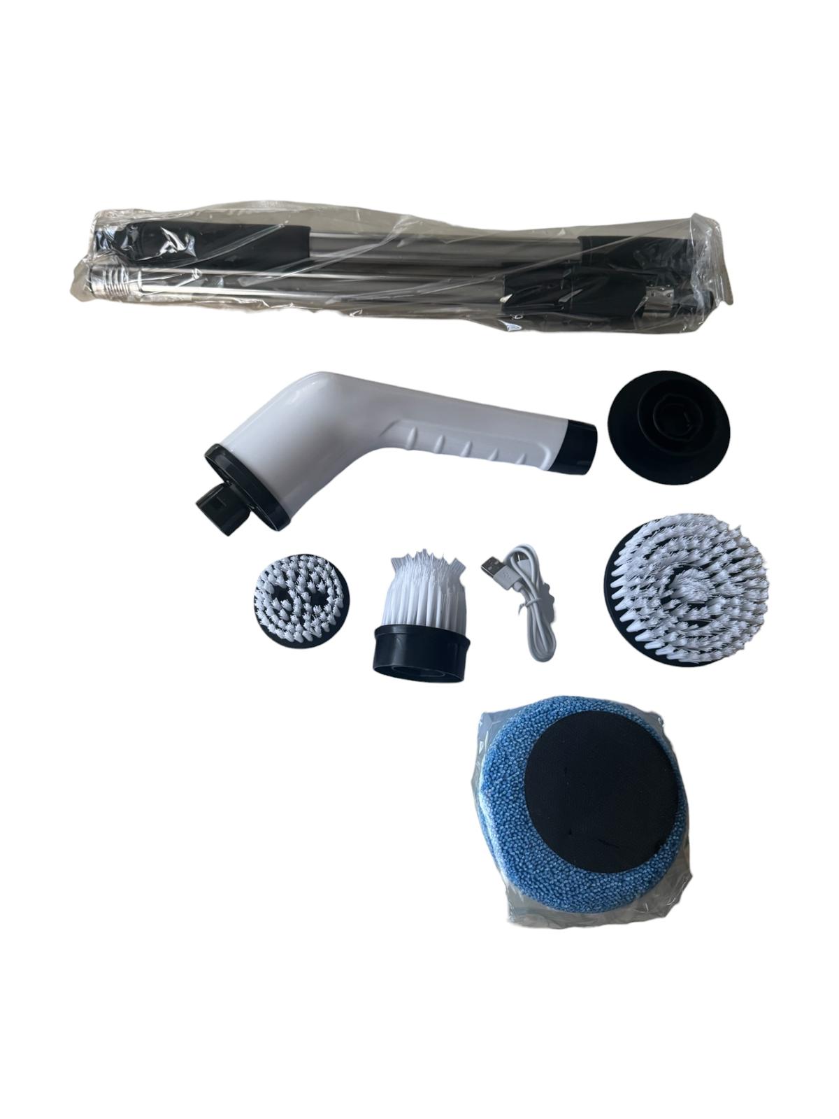 Perie electrică rotativă de curățare 7 în 1, reîncărcabilă, cu accesorii multiple și brațe extensibile