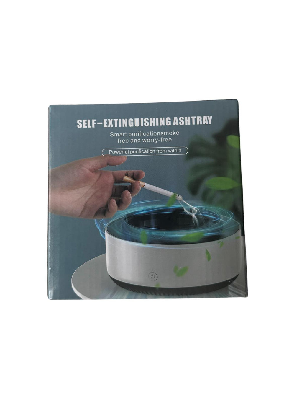 Scrumieră electrică cu absorbție fum, auto-stingere, portabilă, multifuncțională, purificator aer