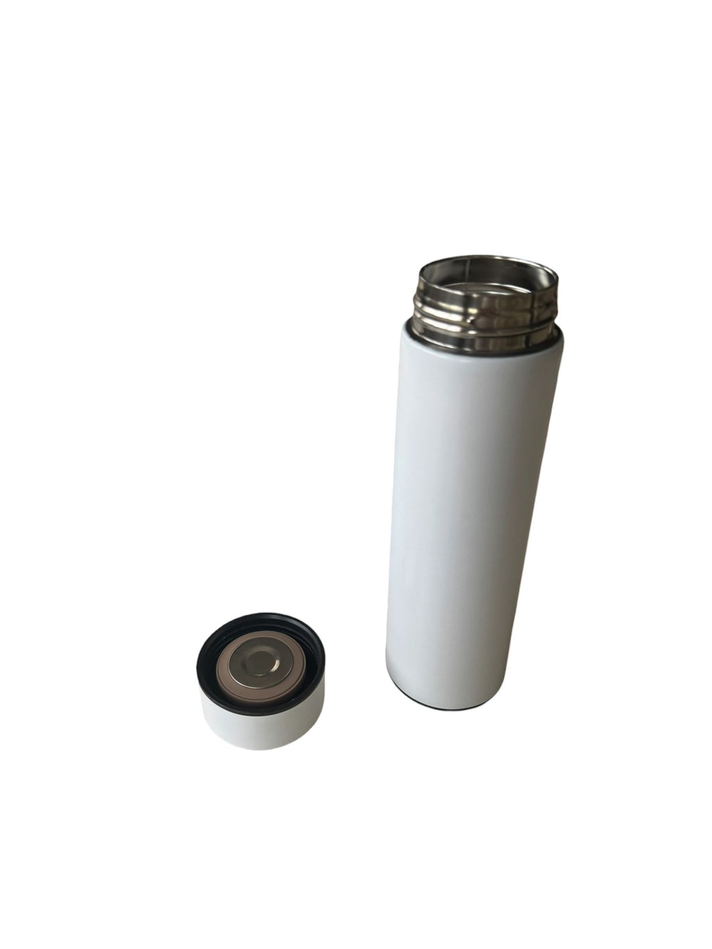 Termos Inteligent 500 ml cu Display LED Temperatură, Inox 304, Smart Cup, Alb