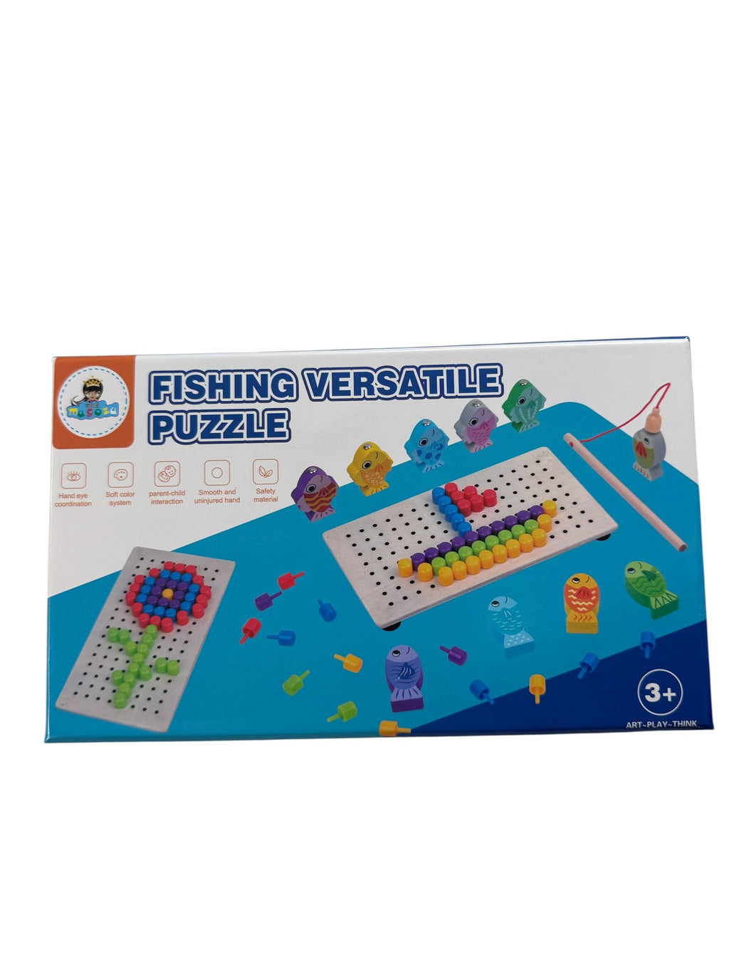 Joc educativ - Set pescuit magnetic și mozaic creativ