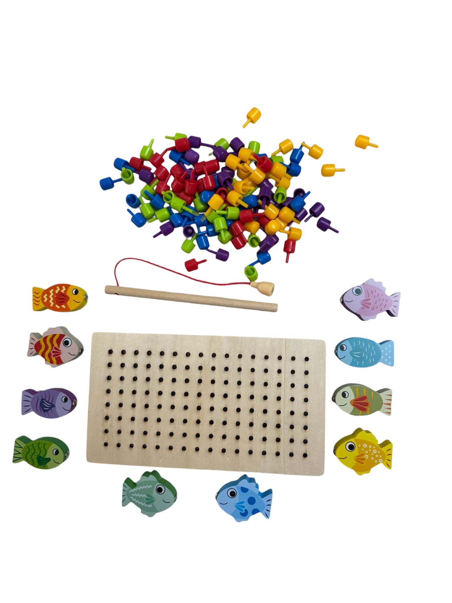 Joc educativ - Set pescuit magnetic și mozaic creativ