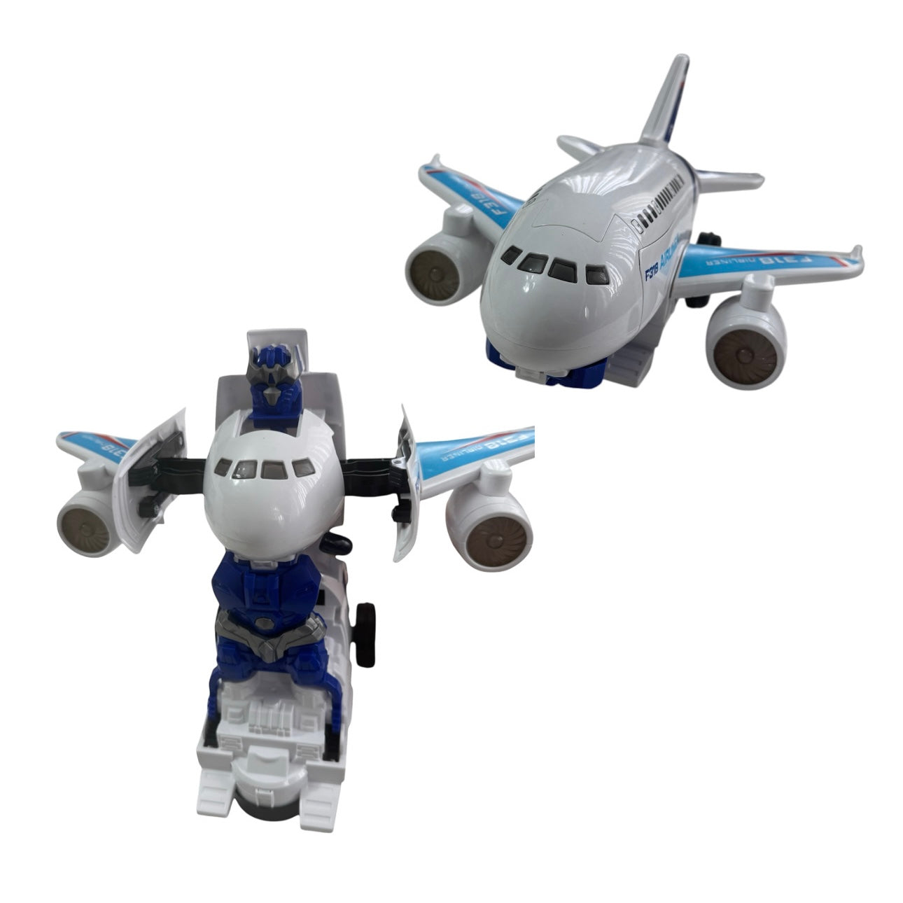Jucărie transformabilă Avion – Robot, cu lumini și sunete